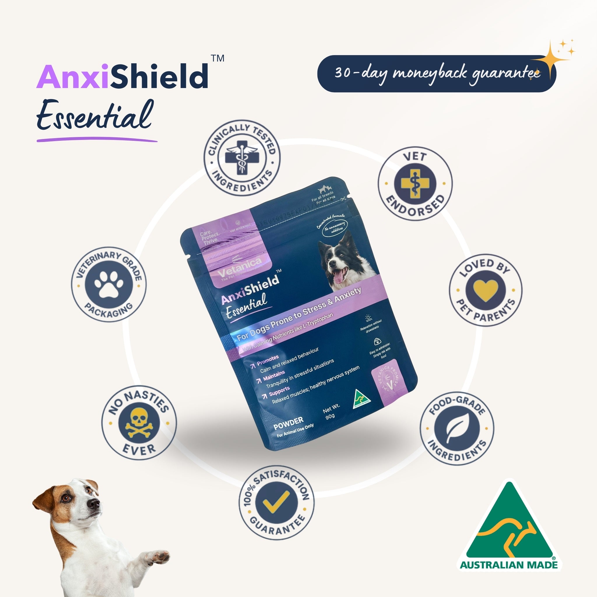 AnxiShield™ Essential - Calming Supplement for Dogs